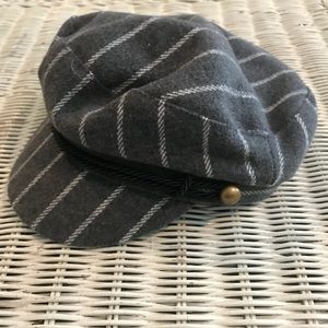 Grey Striped Fisherman Cap NWOT